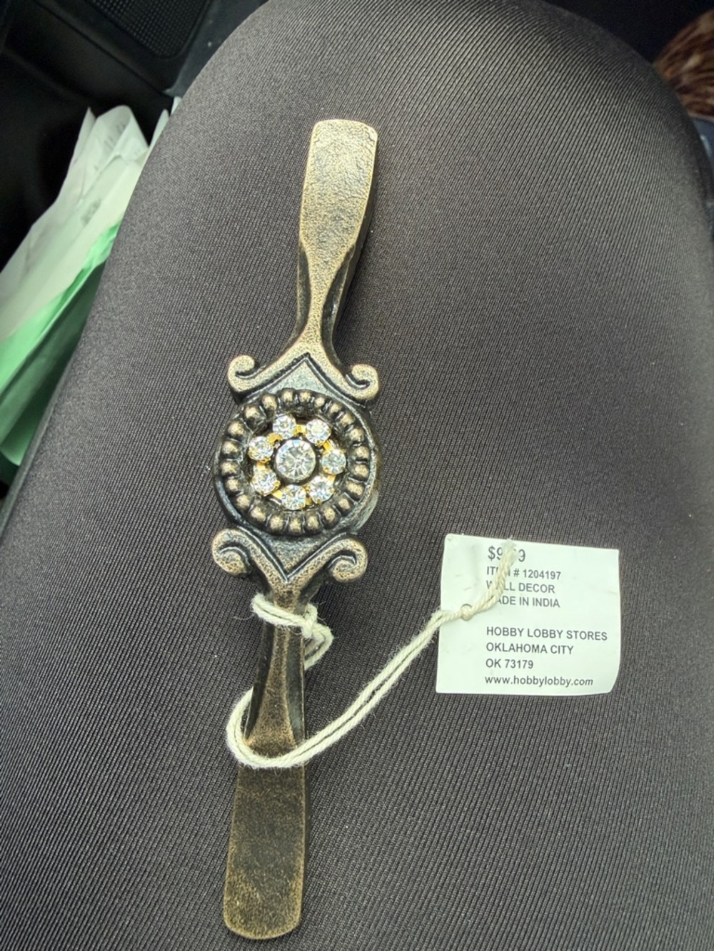 Hobby Lobby antique brass-style decorative drawer handle